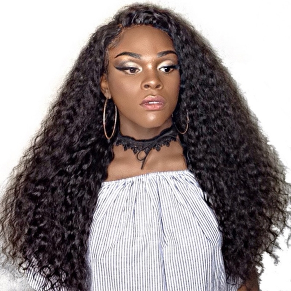 Wavy Fluffy Black Wig Long Curly  length